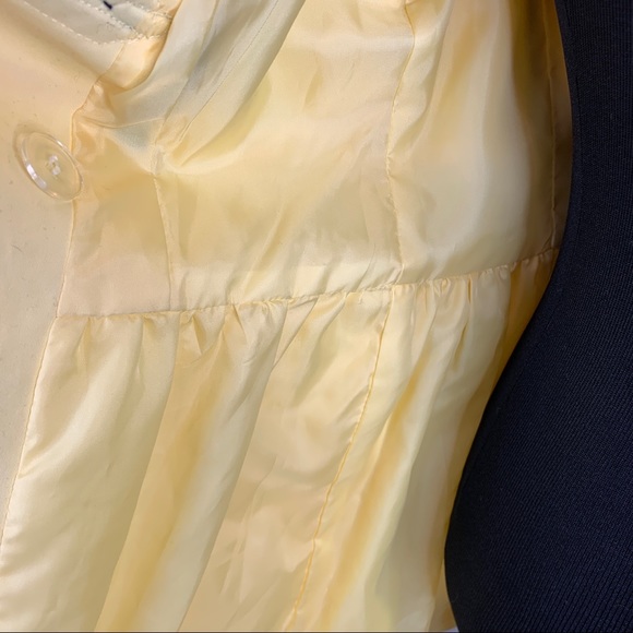 Candies Yellow Sargent Pepper Military Look 3/4 Classic Trench Coat Size Medium - Picture 11 of 15